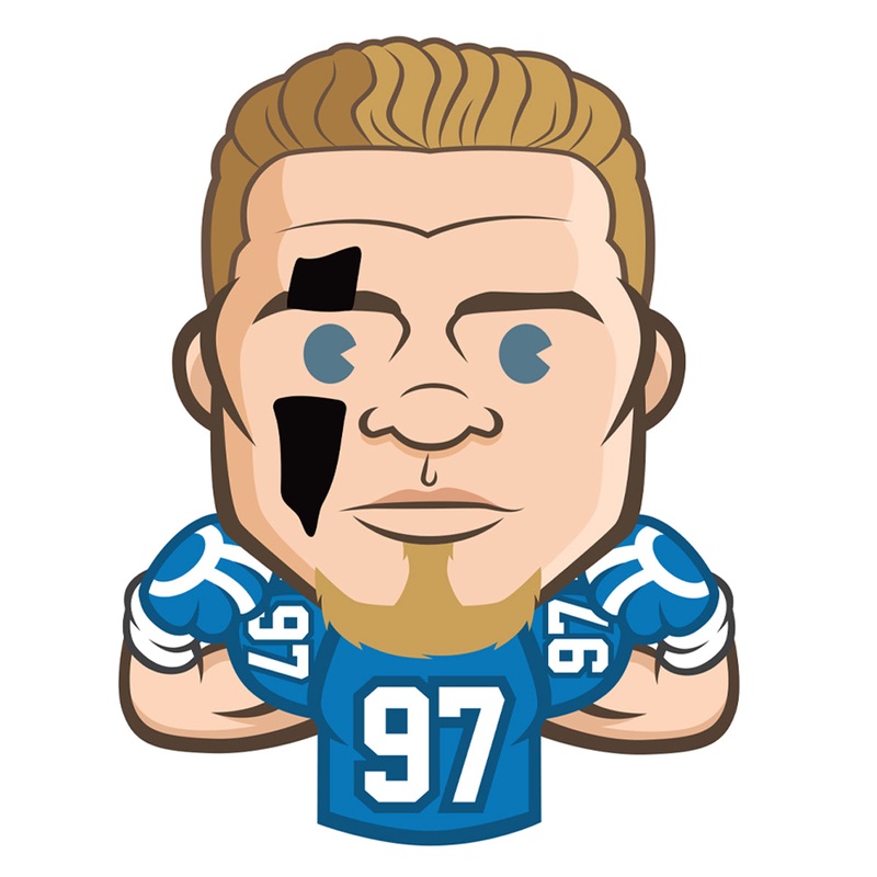 Aidan Hutchinson Emoji – RealBig Collection – Official NFLPA – Detroit Lions – Reusable Vinyl Wall Decals