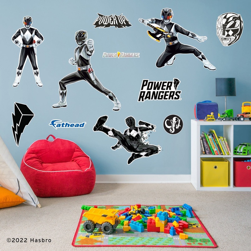 Black Ranger – Power Rangers – RealBig Collection – Official Hasbro – Reusable Vinyl Wall Decals #2