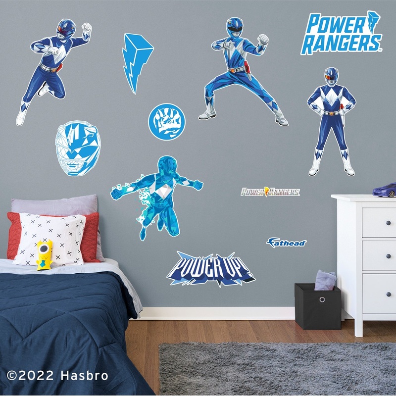Blue Ranger – Power Rangers – RealBig Collection – Official Hasbro – Reusable Vinyl Wall Decals #1