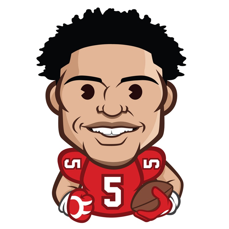 Drake London Emoji – RealBig Collection – Official NFLPA – Atlanta Falcons – Reusable Vinyl Wall Decals