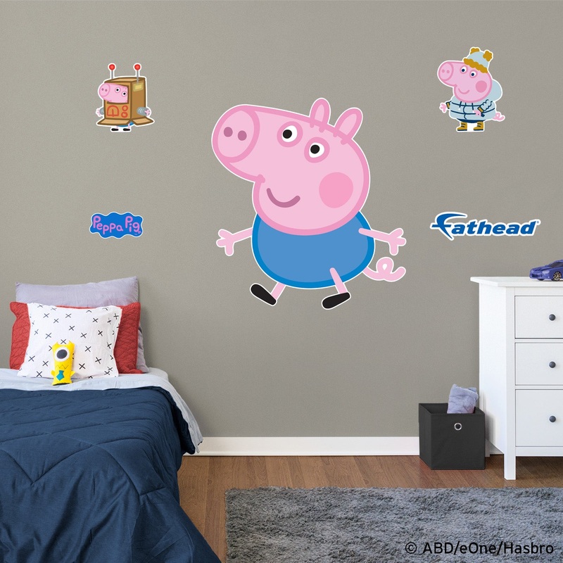 George – Peppa Pig – RealBig Collection – Official Hasbro – Reusable Vinyl Wall Decals