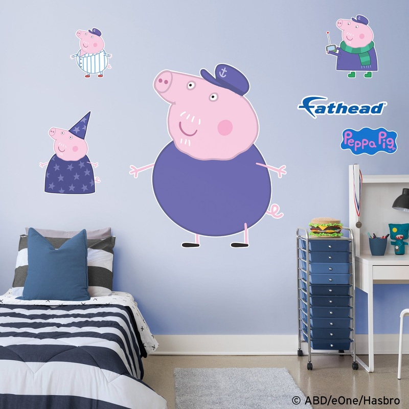 Grandpa – Peppa Pig – RealBig Collection – Official Hasbro – Reusable Vinyl Wall Decals