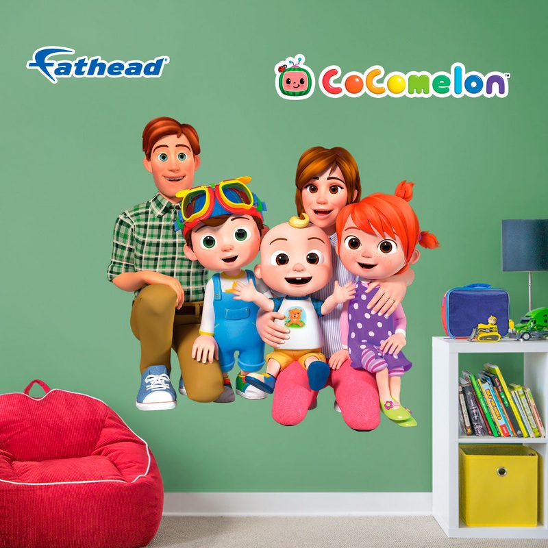 JJ & Family – RealBig Collection – Official CoComelon – Reusable Vinyl Wall Decals #1