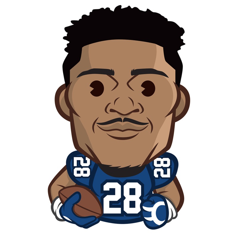 Jonathan Taylor Emoji – RealBig Collection – Official NFLPA – Indianapolis Colts – Reusable Vinyl Wall Decals