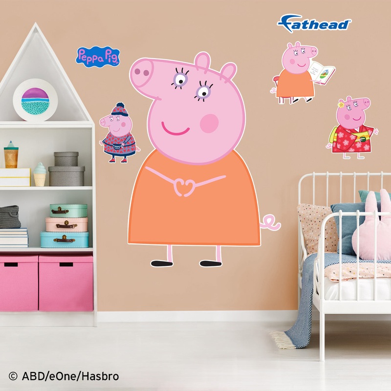 Mummy Pig – Peppa Pig – RealBig Collection – Official Hasbro – Reusable Vinyl Wall Decals