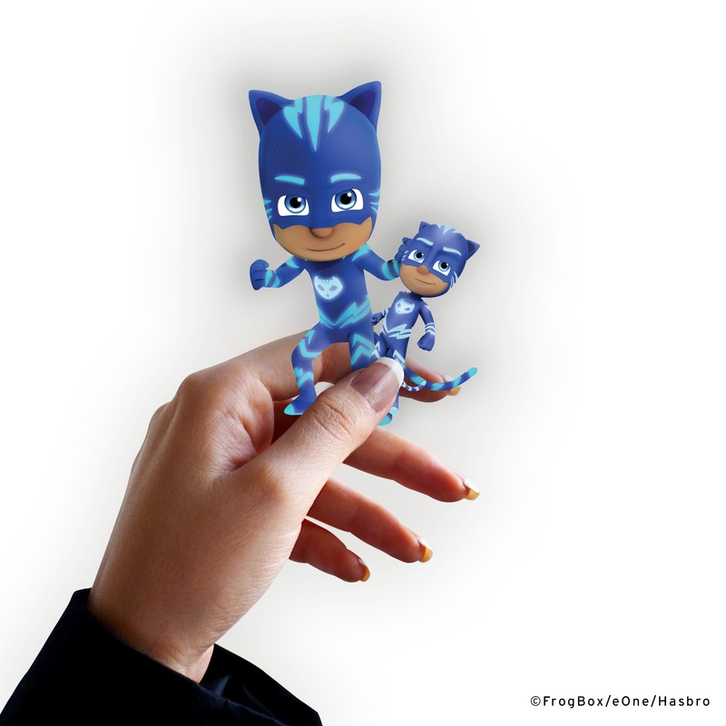 PJ Masks – 5 Character Minis (Mixed Sizes) – Official Hasbro – Catboy – Reusable Vinyl Decals