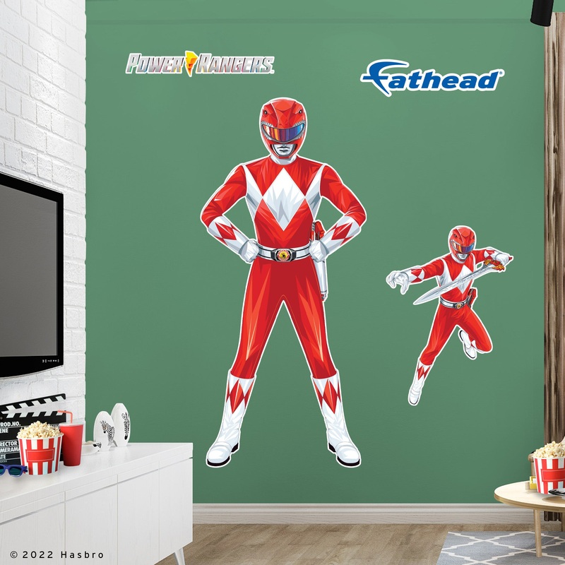 Red Ranger – Power Rangers – RealBig Collection – Official Hasbro – Reusable Vinyl Wall Decals #2