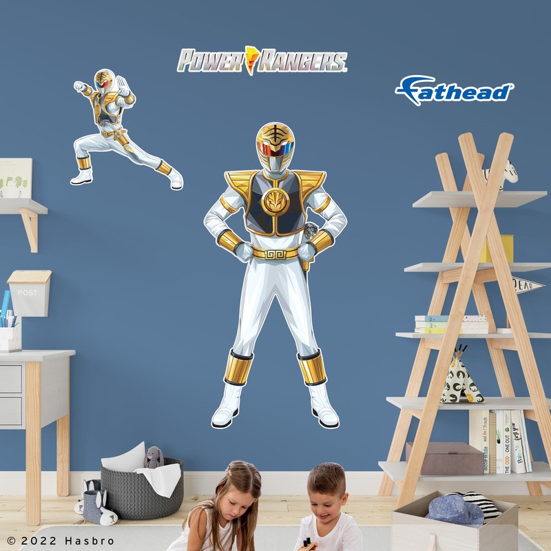 White Ranger – Power Rangers – RealBig Collection – Official Hasbro – Reusable Vinyl Wall Decals
