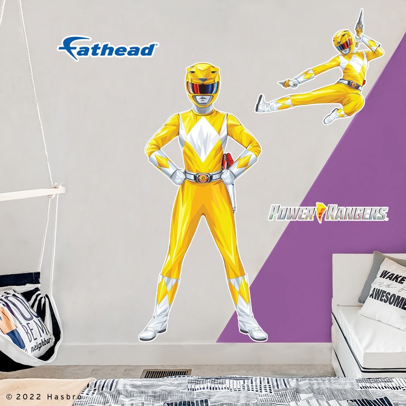 Yellow Ranger – Power Rangers – RealBig Collection – Official Hasbro – Reusable Vinyl Wall Decals #2