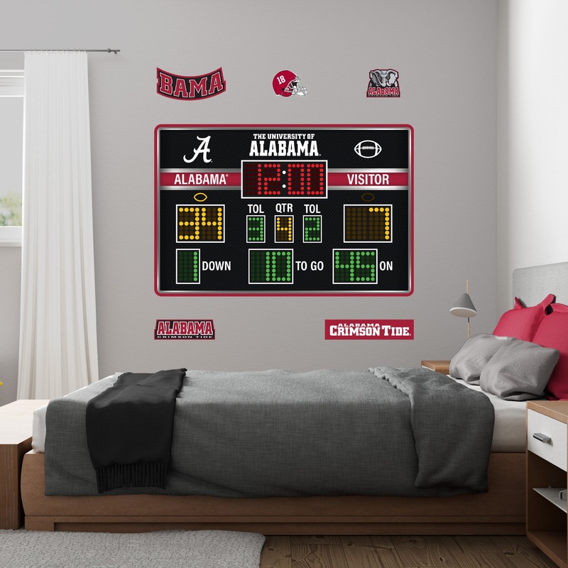 Alabama Crimson Tide – Football Scoreboard Collection – Official NCAA – Reusable Vinyl Wall Decals