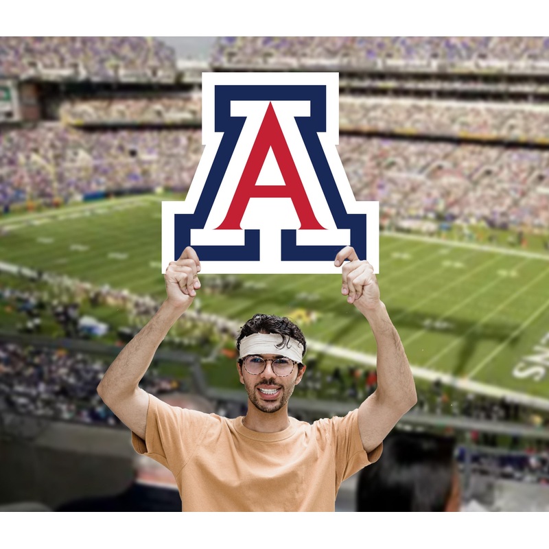 Arizona Wildcats Logo – Big Head – Official NCAA – Foam Core Cutout