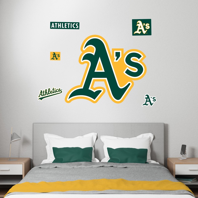 Athletics Logo – RealBig Collection – Official MLB – Reusable Vinyl Wall Decals