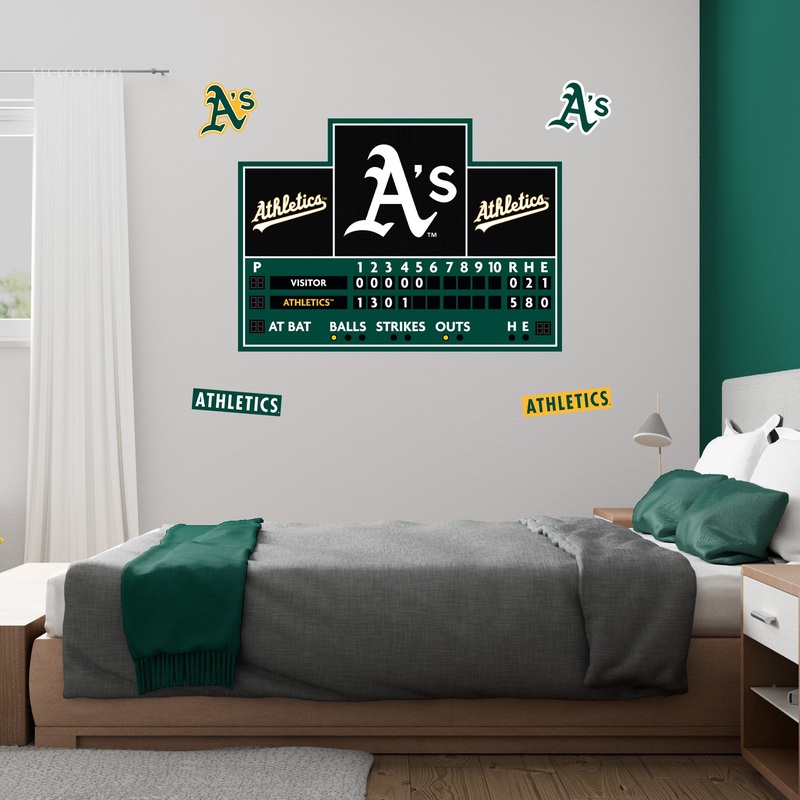 Athletics – Scoreboard Graphic – Official MLB – Reusable Vinyl Wall Decals