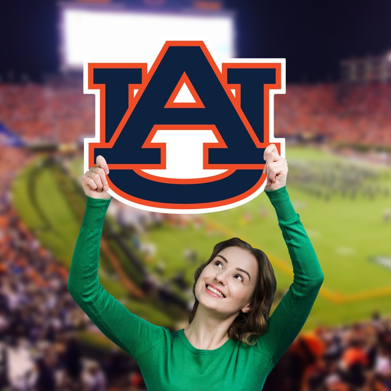 Auburn Tigers Logo – Big Head – Official NCAA – Foam Core Cutout