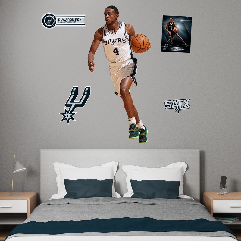 De’Aaron Fox – RealBig Collection – Official NBA – San Antonio Spurs – Reusable Vinyl Wall Decals