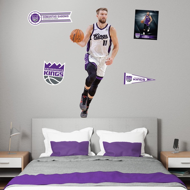 Domantas Sabonis – RealBig Collection – Official NBA – Sacramento Kings – Reusable Vinyl Wall Decals
