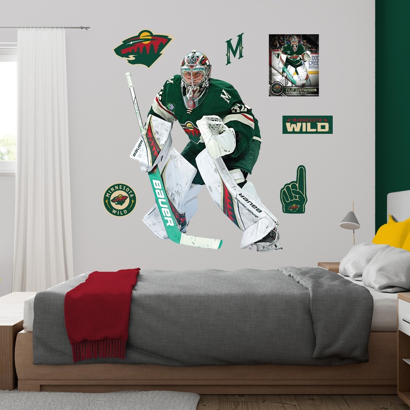 Filip Gustavsson – RealBig Collection – Official NHL – Minnesota Wild – Reusable Vinyl Wall Decals