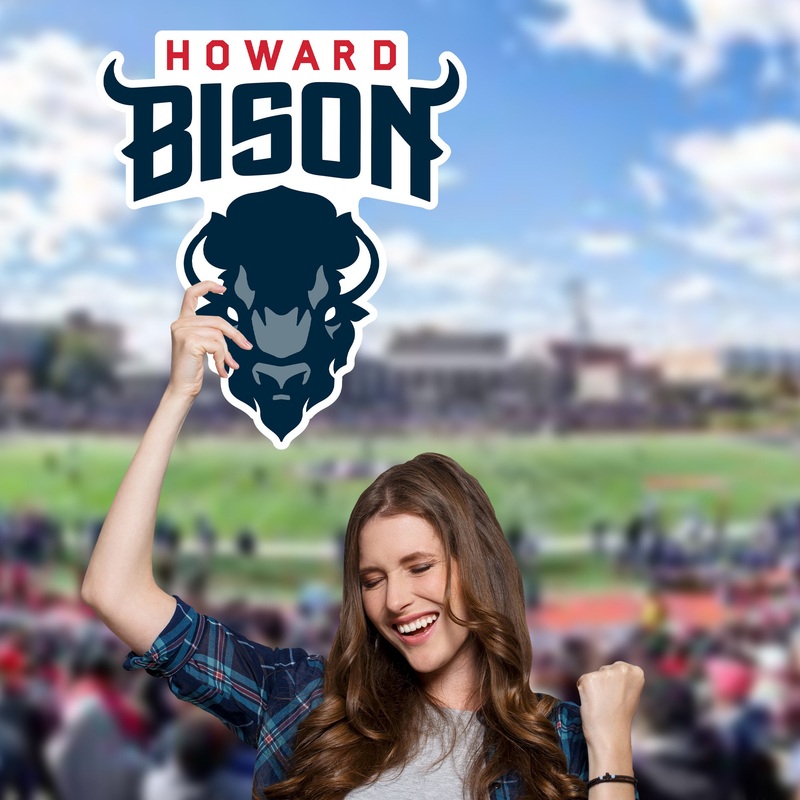 Howard Bison Logo – Big Head – Official NCAA – Foam Core Cutout