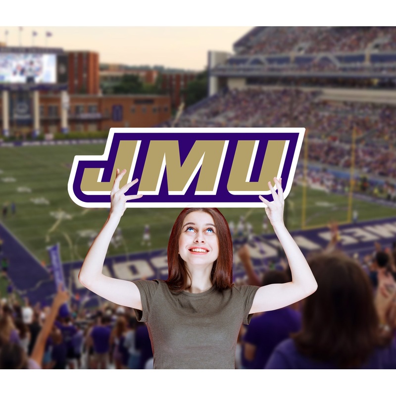 James Madison Dukes Logo – Big Head – Official NCAA – Foam Core Cutout
