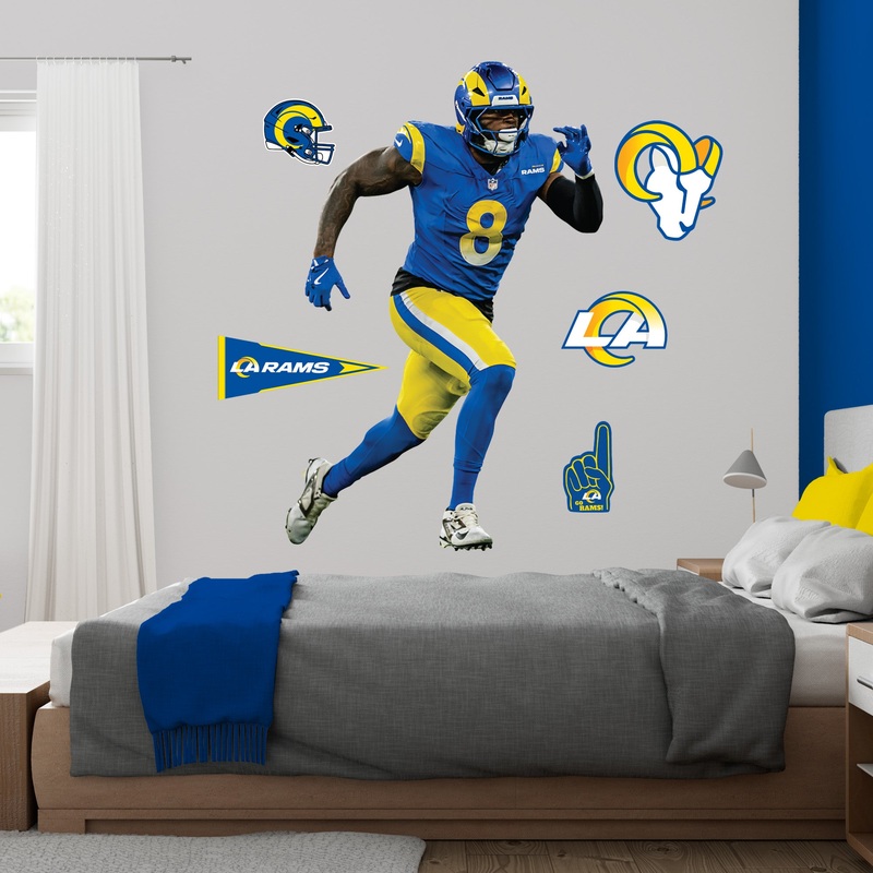 Jared Verse – RealBig Collection – Official NFL – Los Angeles Rams – Reusable Vinyl Wall Decals
