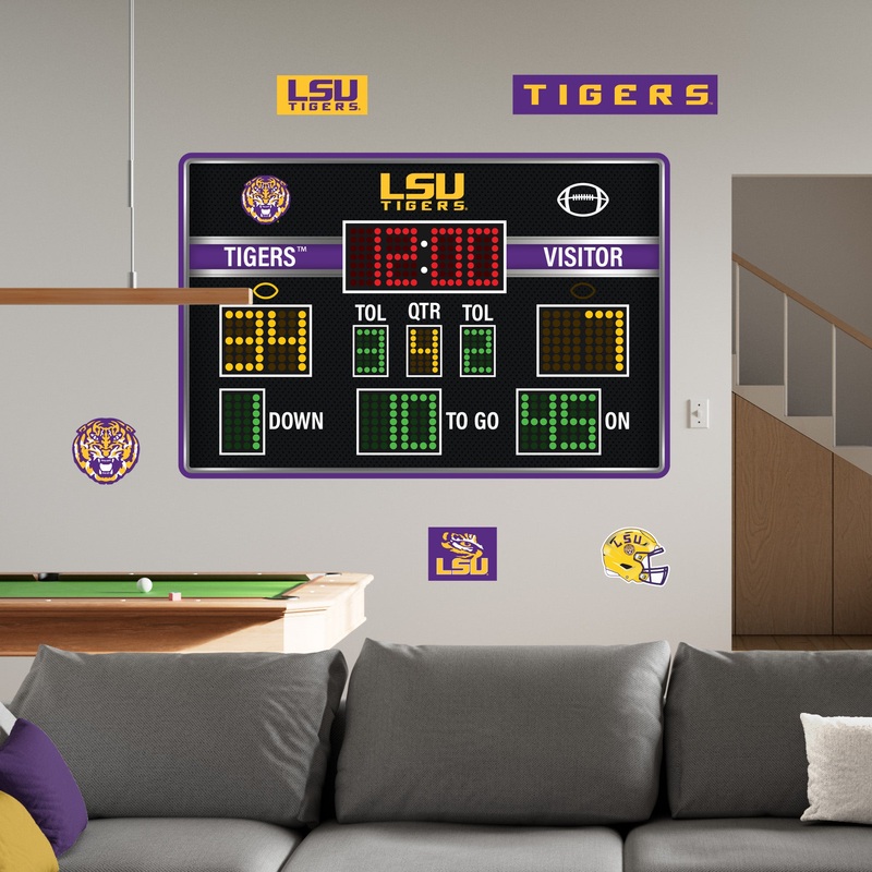 LSU Tigers – Football Scoreboard Collection – Official NCAA – Reusable Vinyl Wall Decals
