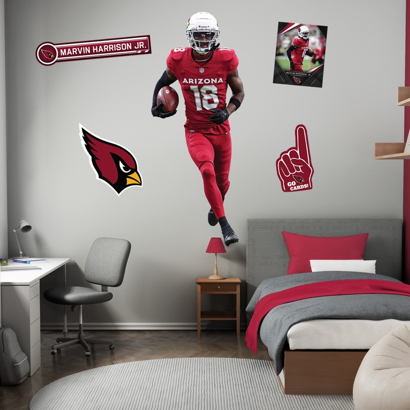 Marvin Harrison Jr. – RealBig Collection – Official NFL – Arizona Cardinals – Reusable Vinyl Wall Decals