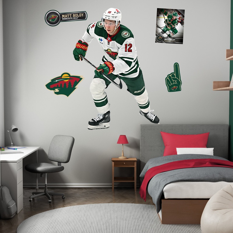 Matt Boldy – RealBig Collection – Official NHL – Minnesota Wild – Reusable Vinyl Wall Decals