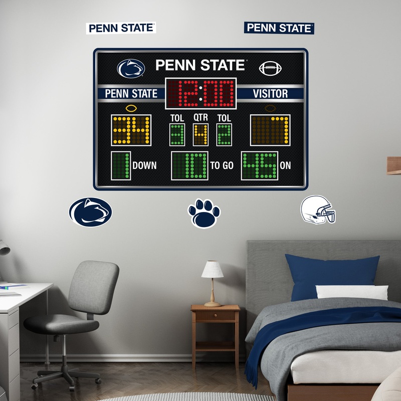 Penn State Nittany Lions – Football Scoreboard Collection – Official NCAA – Reusable Vinyl Wall Decals