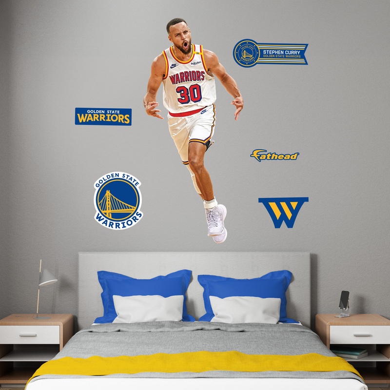 Stephen Curry – RealBig Celebration Collection – Official NBA – Golden State Warriors – Reusable Vinyl Wall Decals