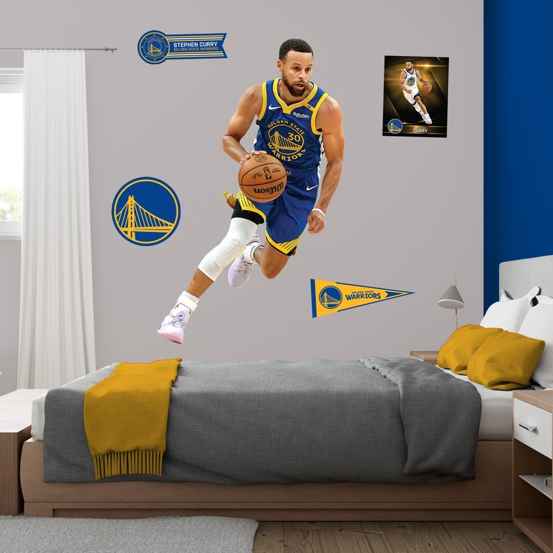 Stephen Curry – RealBig Collection – Official NBA – Golden State Warriors – Reusable Vinyl Wall Decals