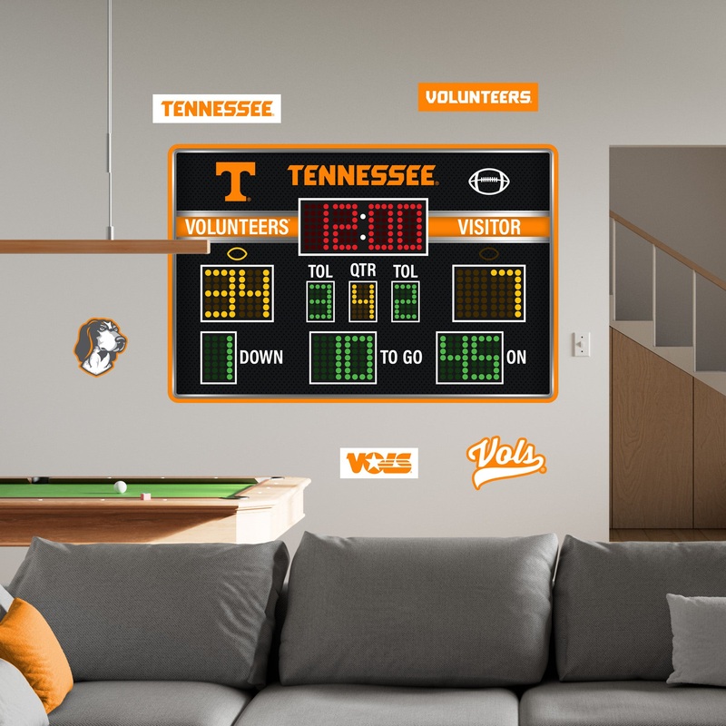 Tennessee Volunteers – Football Scoreboard Collection – Official NCAA – Reusable Vinyl Wall Decals