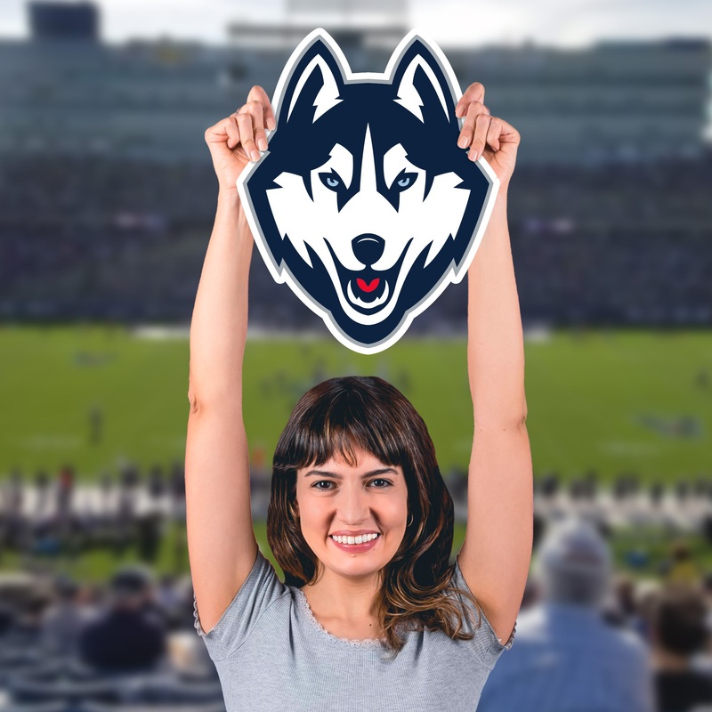 UConn Huskies Logo – Big Head – Official NCAA – Foam Core Cutout