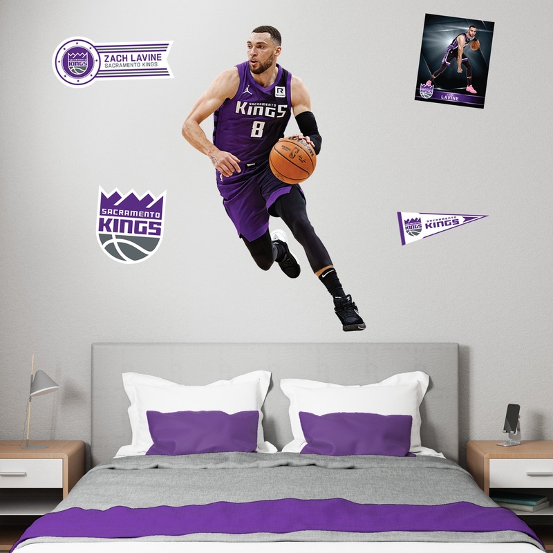 Zach LaVine – RealBig Collection – Official NBA – Sacramento Kings – Reusable Vinyl Wall Decals
