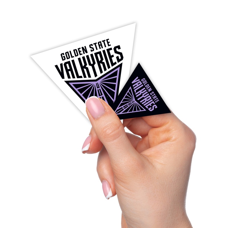 Golden State Valkyries – 5 Logo Minis (Mixed Sizes) – Official WNBA – Reusable Vinyl Decals