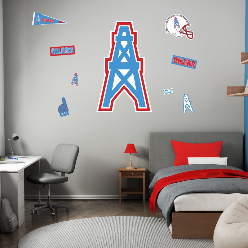 Houston Oilers – RealBig Classic Logo Collection – Official NFL – Reusable Vinyl Wall Decals