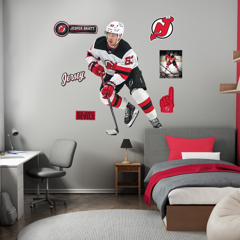 Jesper Bratt – RealBig Collection – Official NHL – New Jersey Devils – Reusable Vinyl Wall Decals