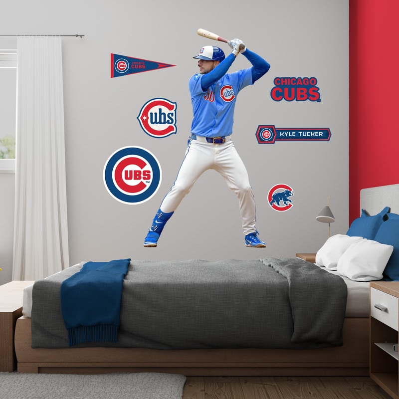 Kyle Tucker – RealBig Alternate Collection – Official MLB – Chicago Cubs – Reusable Vinyl Wall Decals