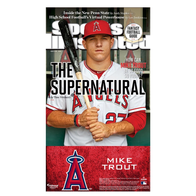 Mike Trout – August 2012 Sports Illustrated Cover – Mini Stand Out – Official MLB – Los Angeles Angels – Cardstock Cutout