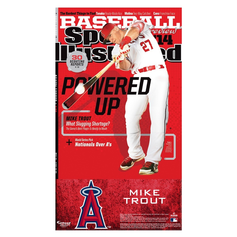 Mike Trout – March 2014 Sports Illustrated Cover – Mini Stand Out – Official MLB – Los Angeles Angels – Cardstock Cutout