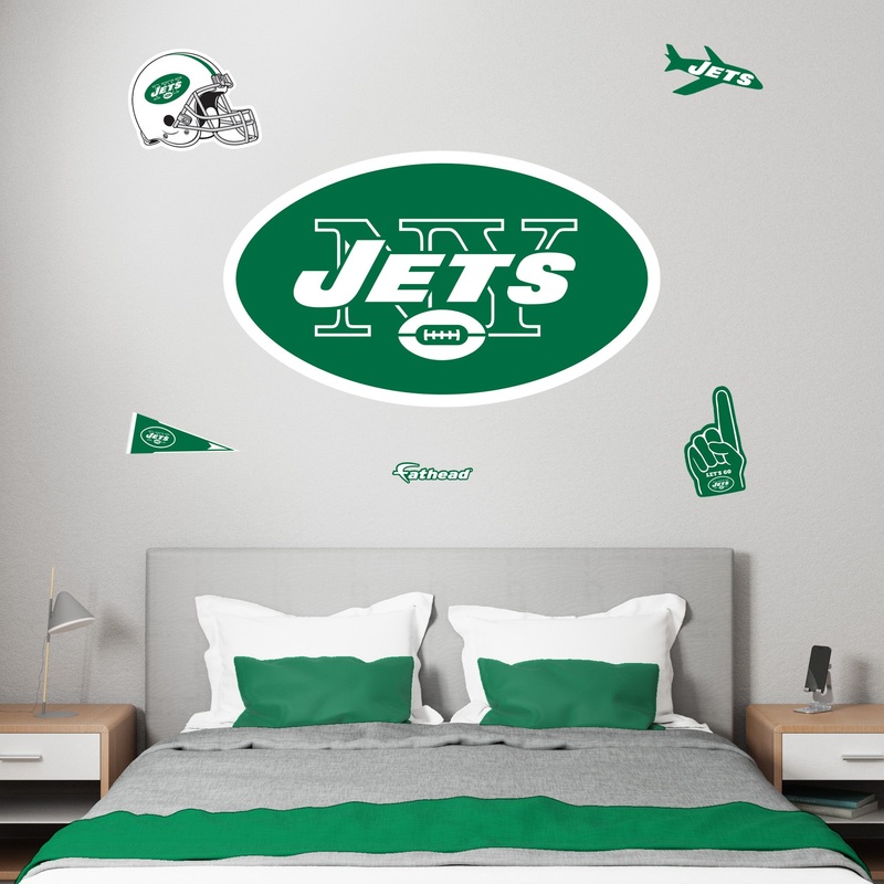 New York Jets – RealBig Classic Logo Collection – Official NFL – Reusable Vinyl Wall Decals