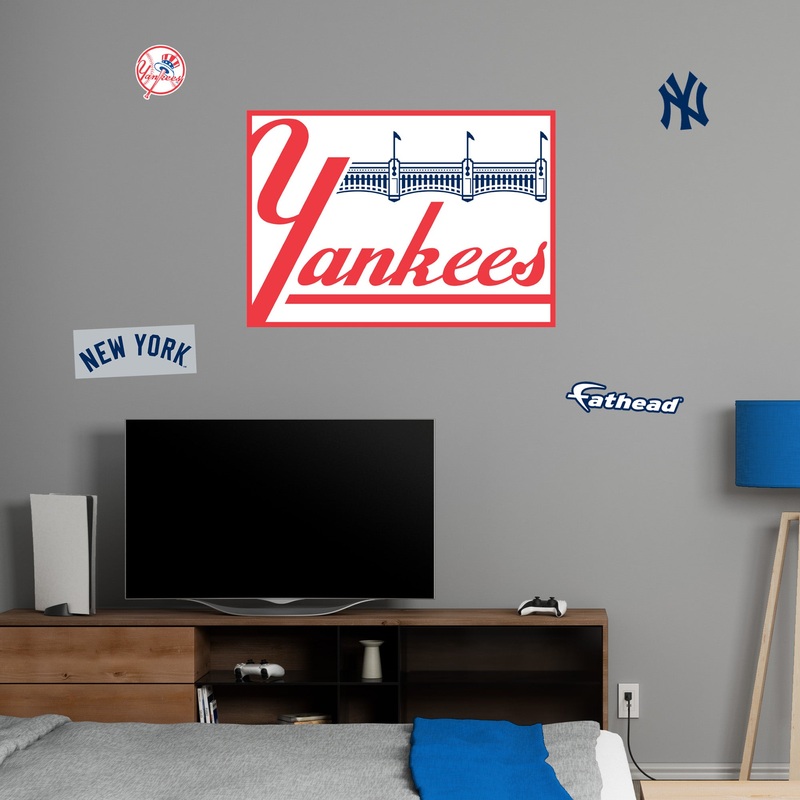 New York Yankees – RealBig Classic Logo Collection – Official MLB – Reusable Vinyl Wall Decals