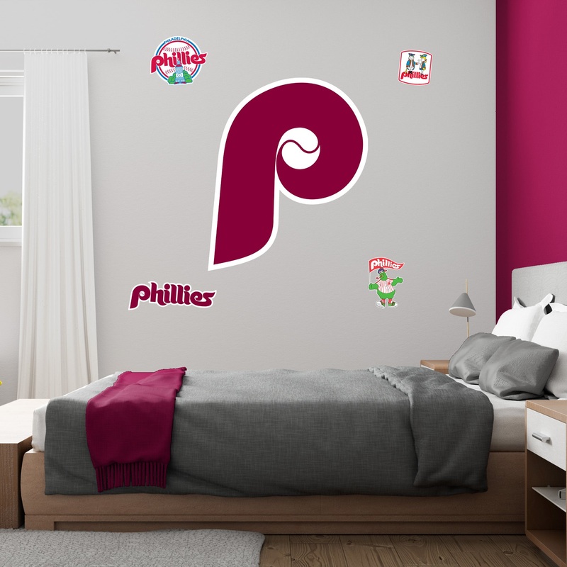 Philadelphia Phillies – RealBig Classic Logo Collection – Official MLB – Reusable Vinyl Wall Decals