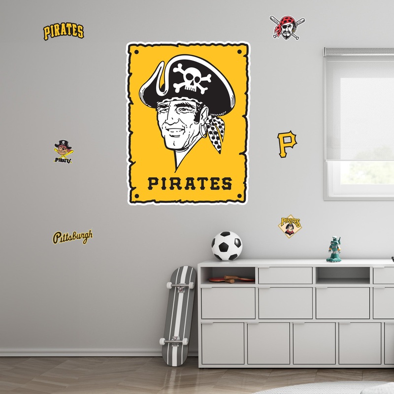 Pittsburgh Pirates – RealBig Classic Logo Collection – Official MLB – Reusable Vinyl Wall Decals