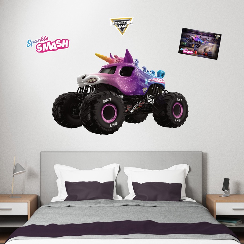 Sparkle Smash – RealBig Collection – Official Monster Jam – Reusable Vinyl Wall Decals