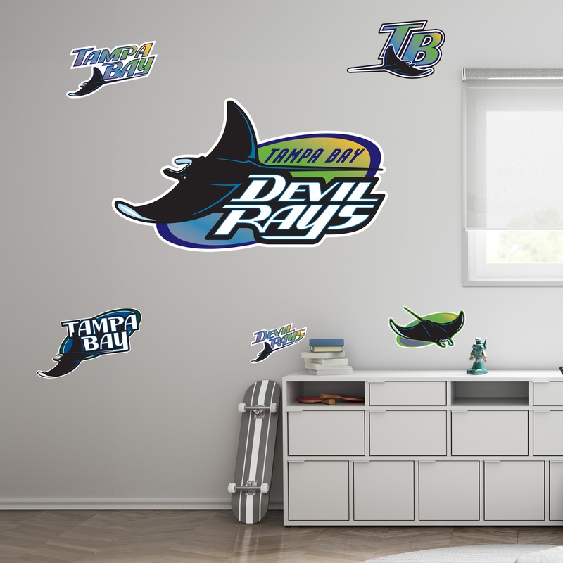 Tampa Bay Rays – RealBig Classic Logo Collection – Official MLB – Reusable Vinyl Wall Decals