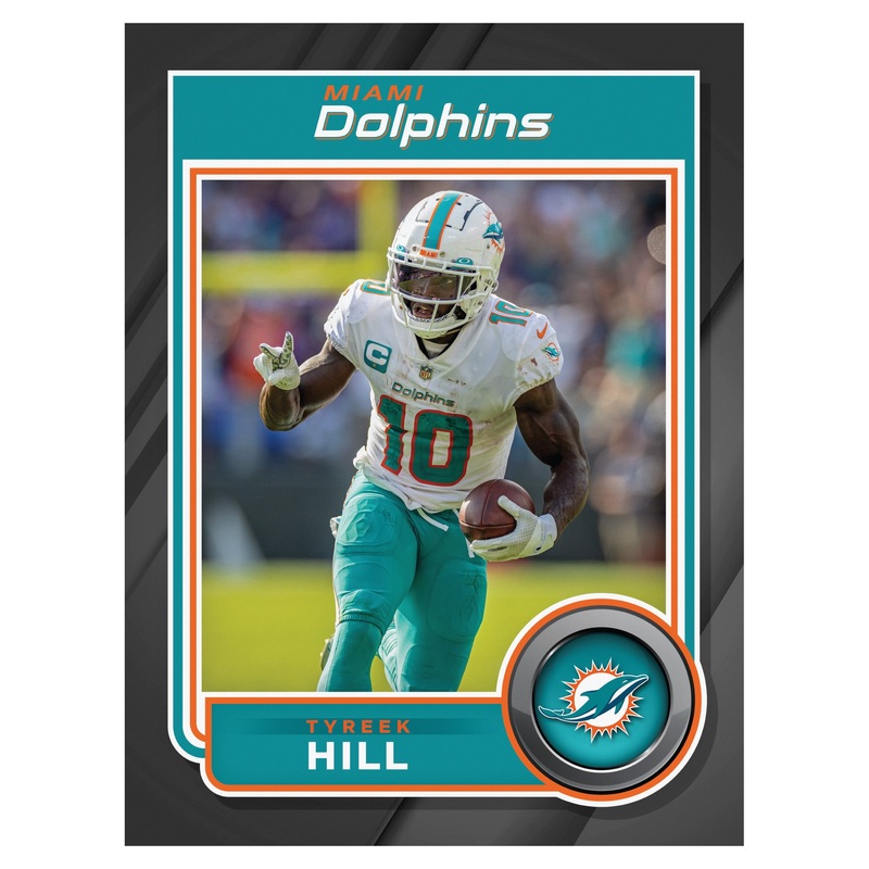 Tyreek Hill – Peel & Stick Poster – Official NFL – Miami Dolphins – Reusable Vinyl Wall Decal