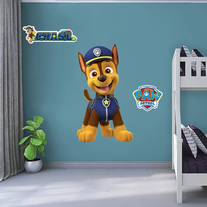 Chase – Paw Patrol – RealBig Collection – Official Nickelodeon – Reusable Vinyl Wall Decals