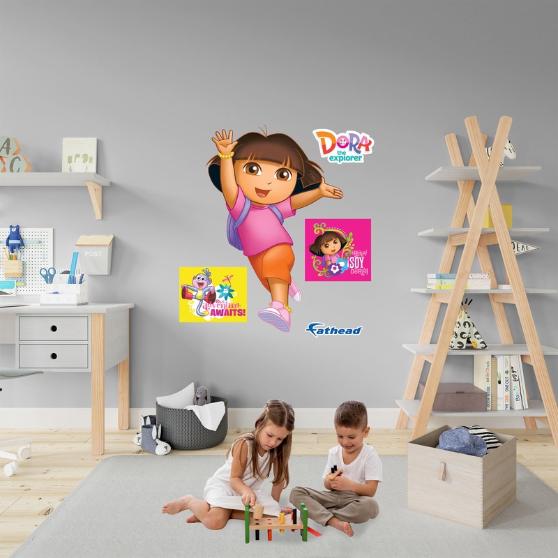 Dora the Explorer – RealBig Dora jumping Collection – Official Nickelodeon – Reusable Vinyl Wall Decals