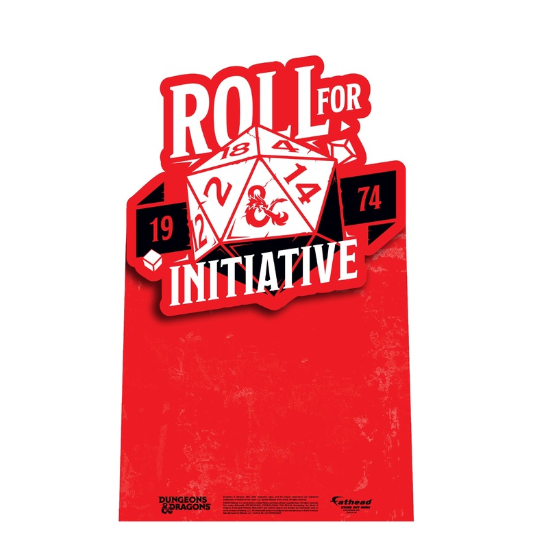 Dungeons & Dragons Roll For Initiative – Mini Stand Out – Official Hasbro – Cardstock Cutout