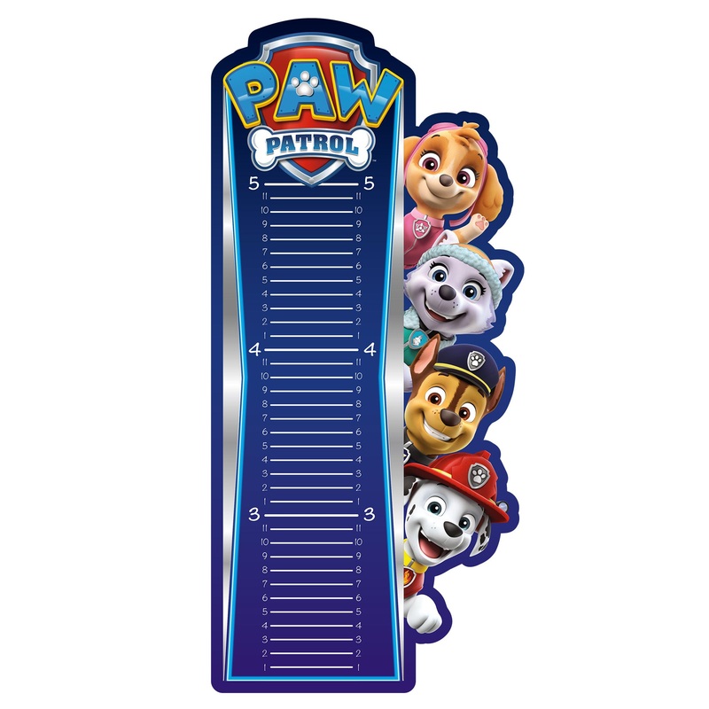 Paw Patrol Group – Growth Chart – Official Nickelodeon – Reusable Vinyl Wall Decal